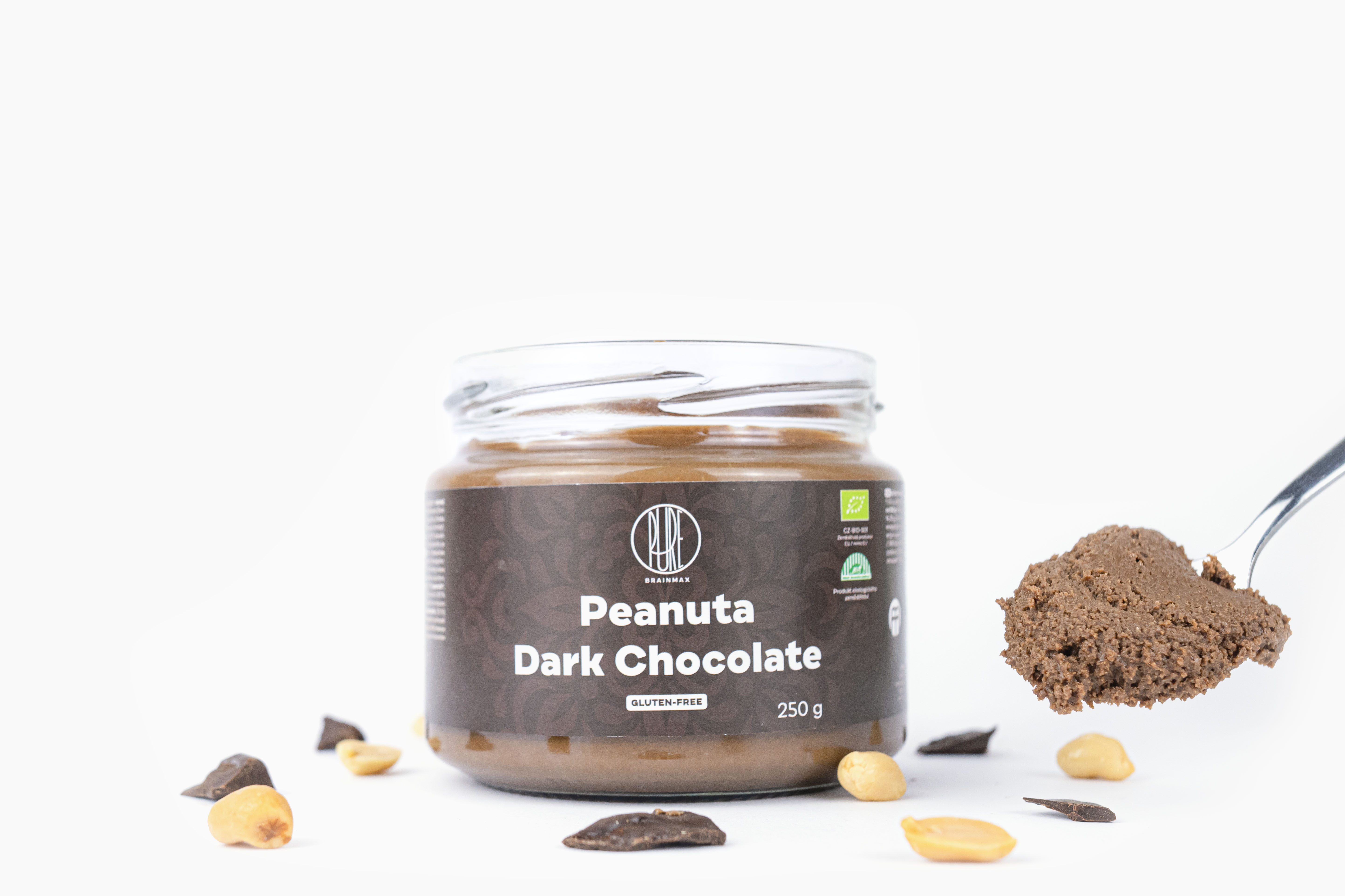 BrainMax Pure Peanuta, Hořká čokoláda, BIO, 30 g Obrázek