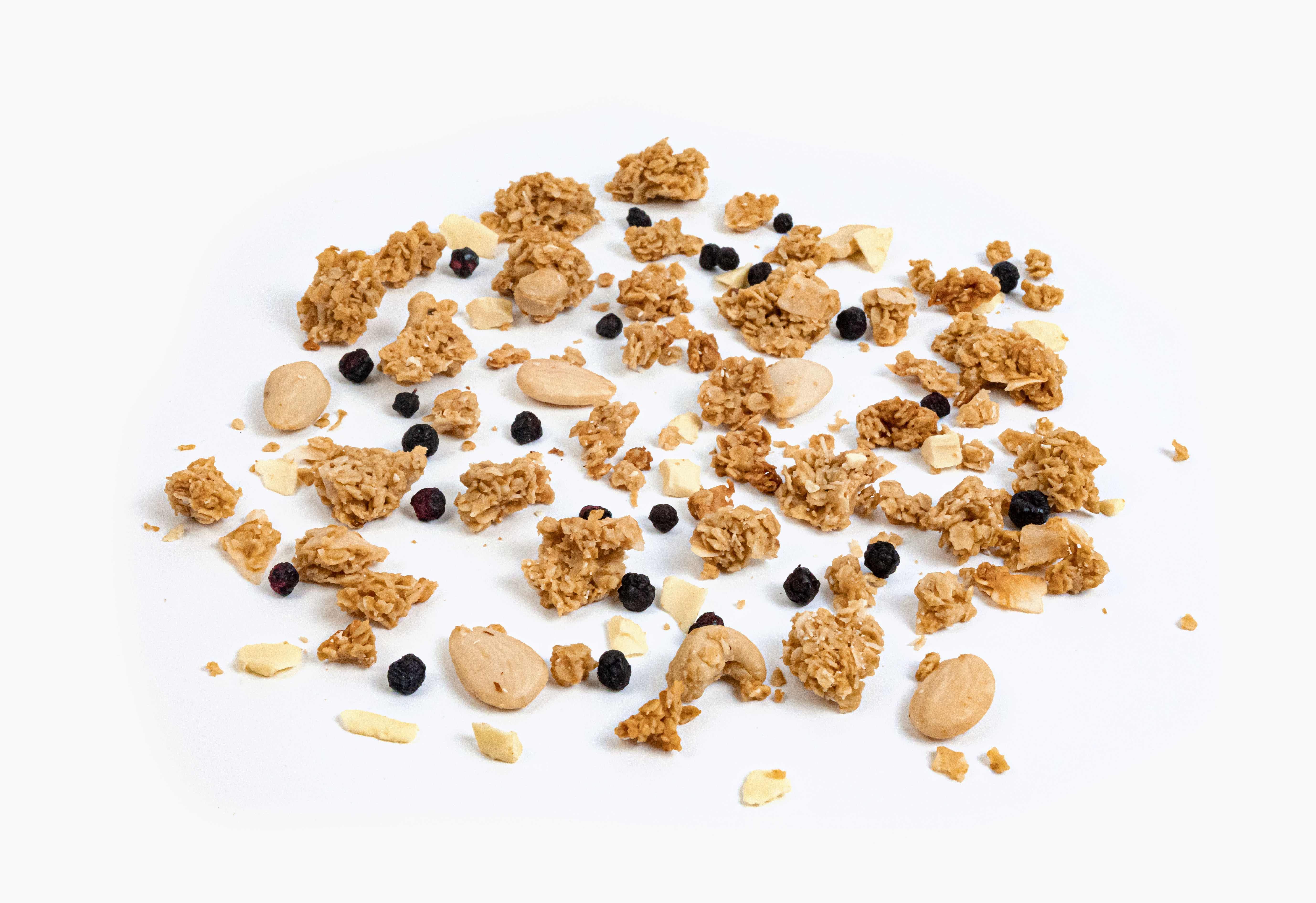 BrainMax Pure Blueberry Cheesecake Granola, Borůvky a Bílá čokoláda, BIO, 400 g Obrázek