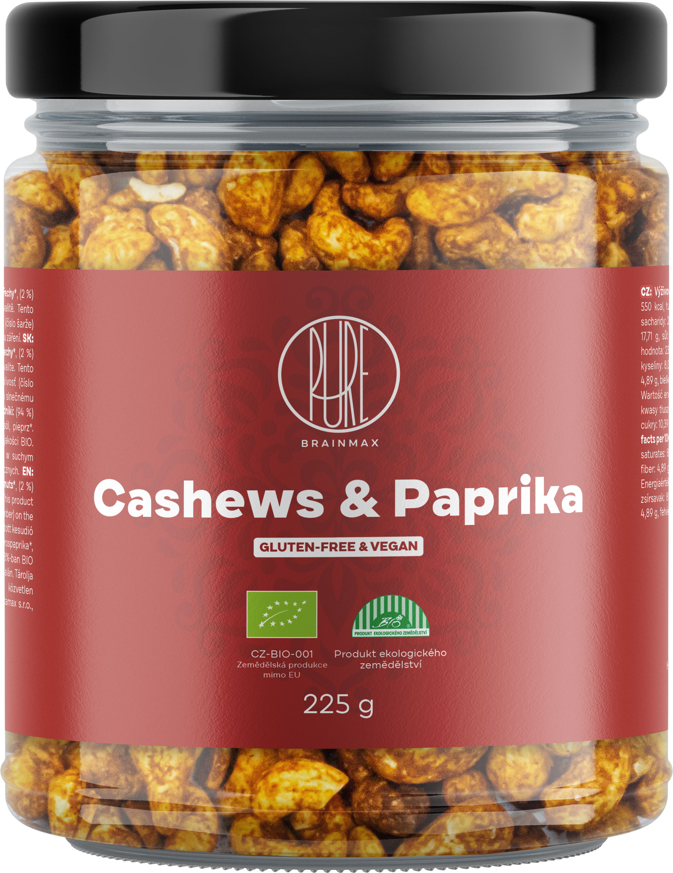 BrainMax Pure Kešu & Červená paprika, BIO, 225 g Obraz
