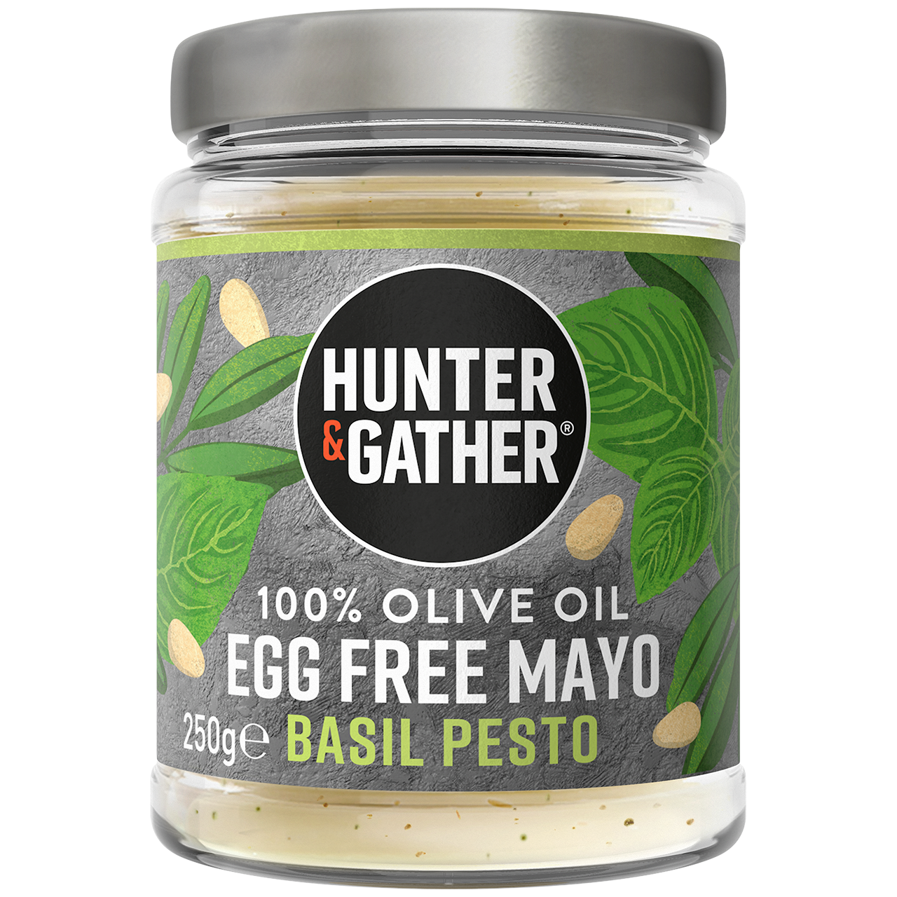 HUNTER & GATHER - Olivová vegan majonéza - Basil pesto, 250 g Obrázek