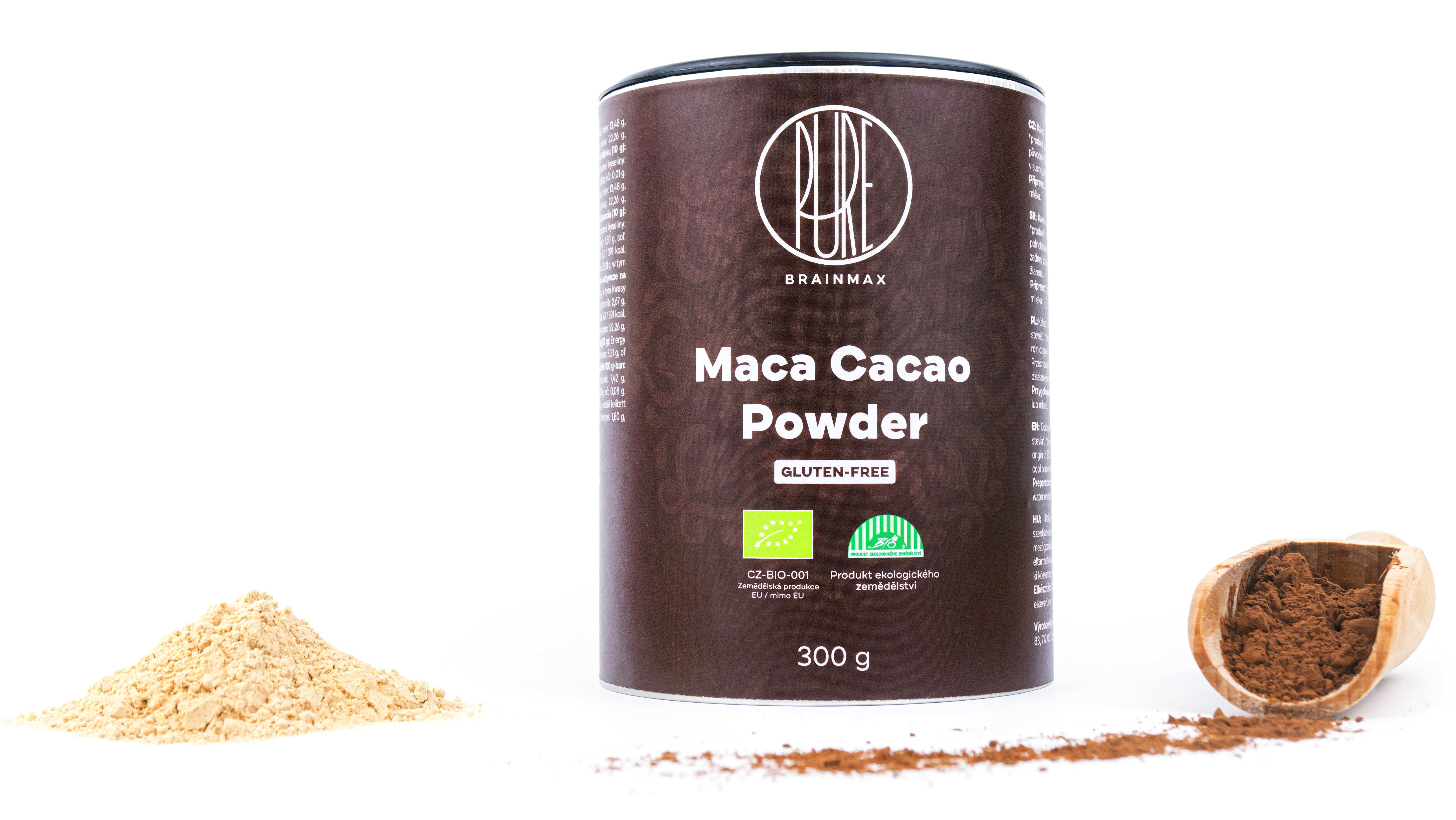 BrainMax Pure Maca Cacao, Kakao s Macou BIO, 300 g Obrázek