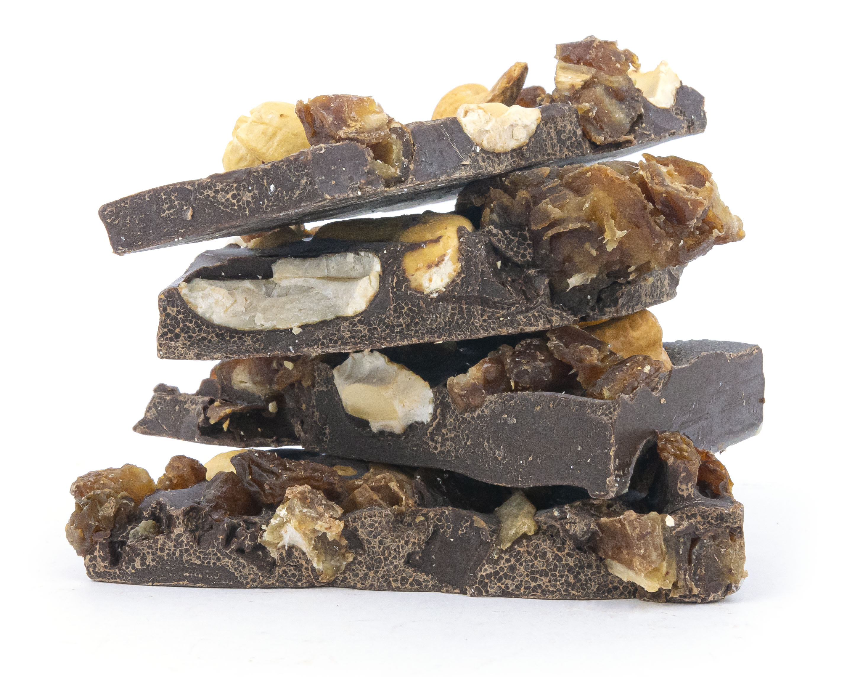 BrainMax Pure Lámaná čokoláda hořká, kešu a datle, BIO, 125 g Obrázek