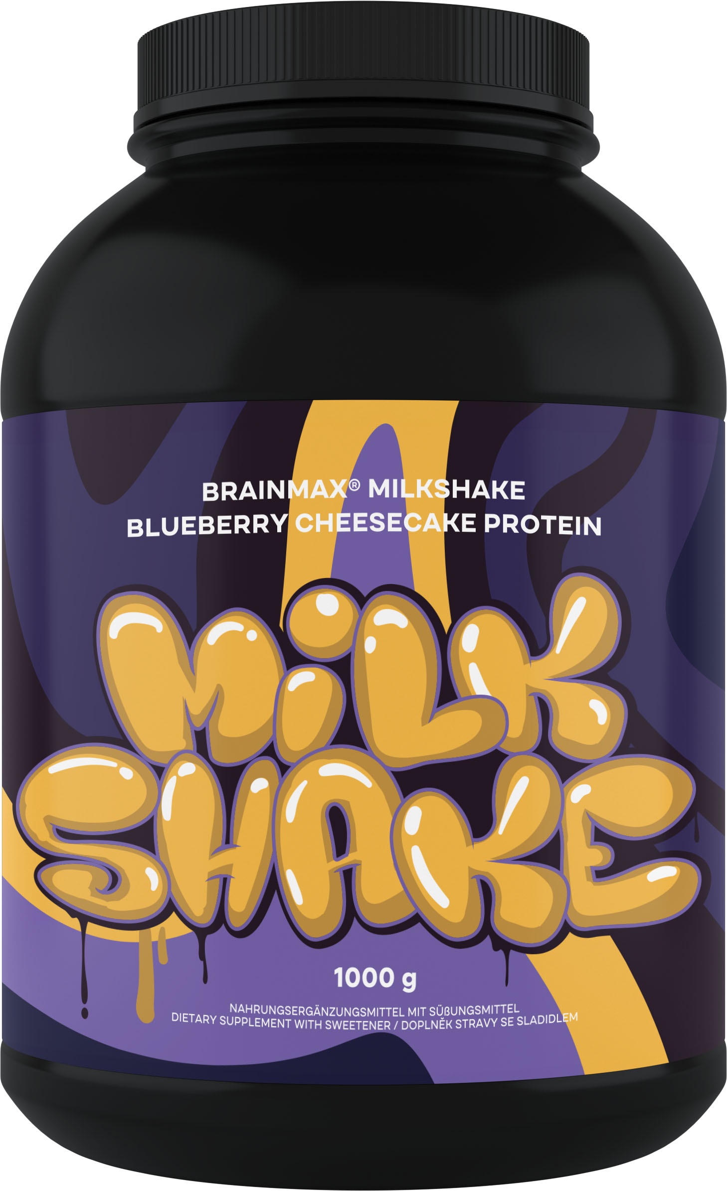 BrainMax Milkshake Protein, 1000 g Příchuť: Borůvkový cheesecake Obrázek
