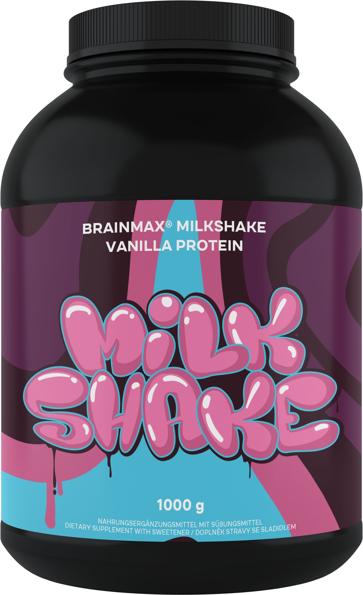 BrainMax Milkshake Protein, 1000 g Příchuť: Borůvkový cheesecake Obrázek