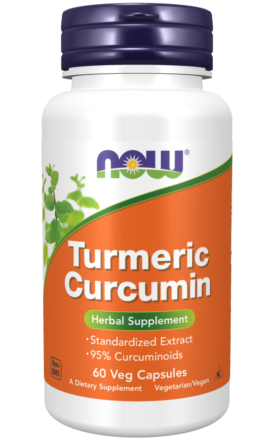 Now® Foods NOW Turmeric Curcumin, kurkumin standardizovaný extrakt, 60 rostlinných kapslí Obrázek