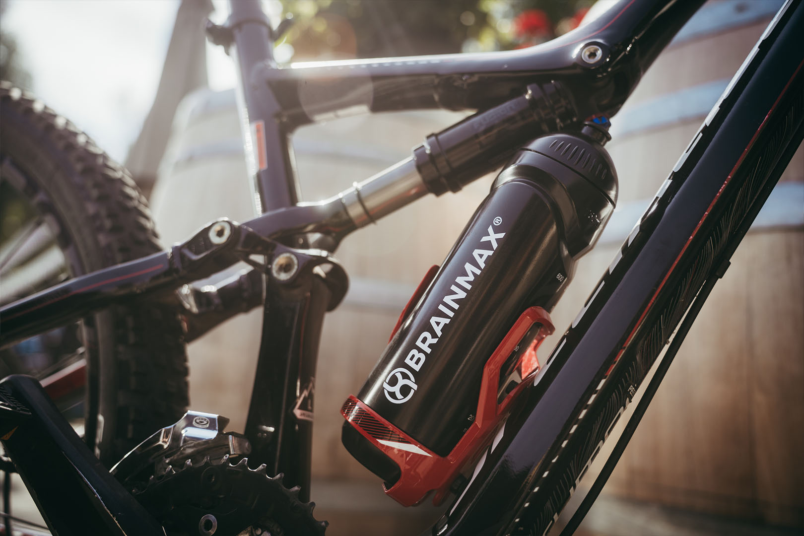 BrainMax plastová láhev na vodu, bidon, černá, 750 ml Obrázek