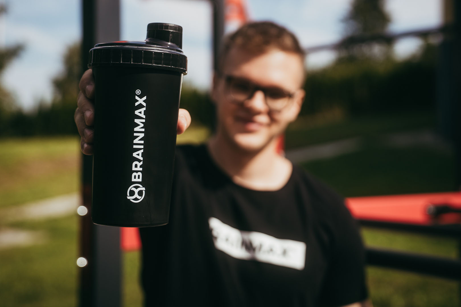 BrainMax plastový shaker (šejkr), černý, 700 ml Obrázek