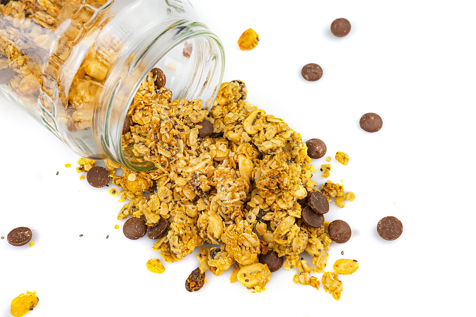 BrainMax Pure Peanut Butter Vegan Granola, granola s arašídovým máslem, 400 g Obrázek