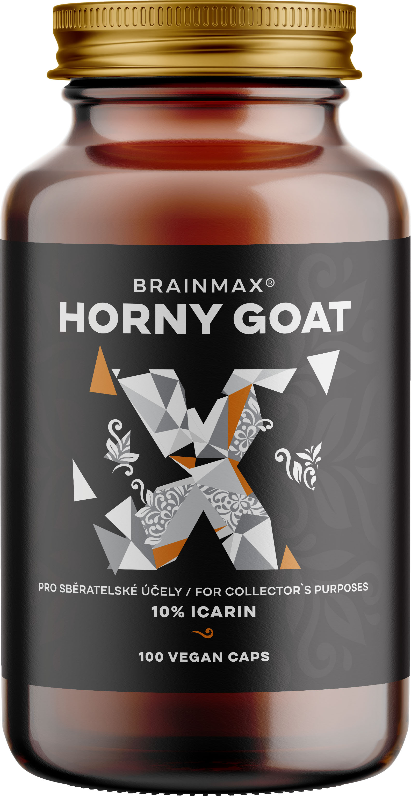 BrainMax Horny Goat standardizovaný extrakt na 10% ikarinu, škornice, pro sběratelské účely, 500 mg, 100 rostlinných kapslí Obrázek