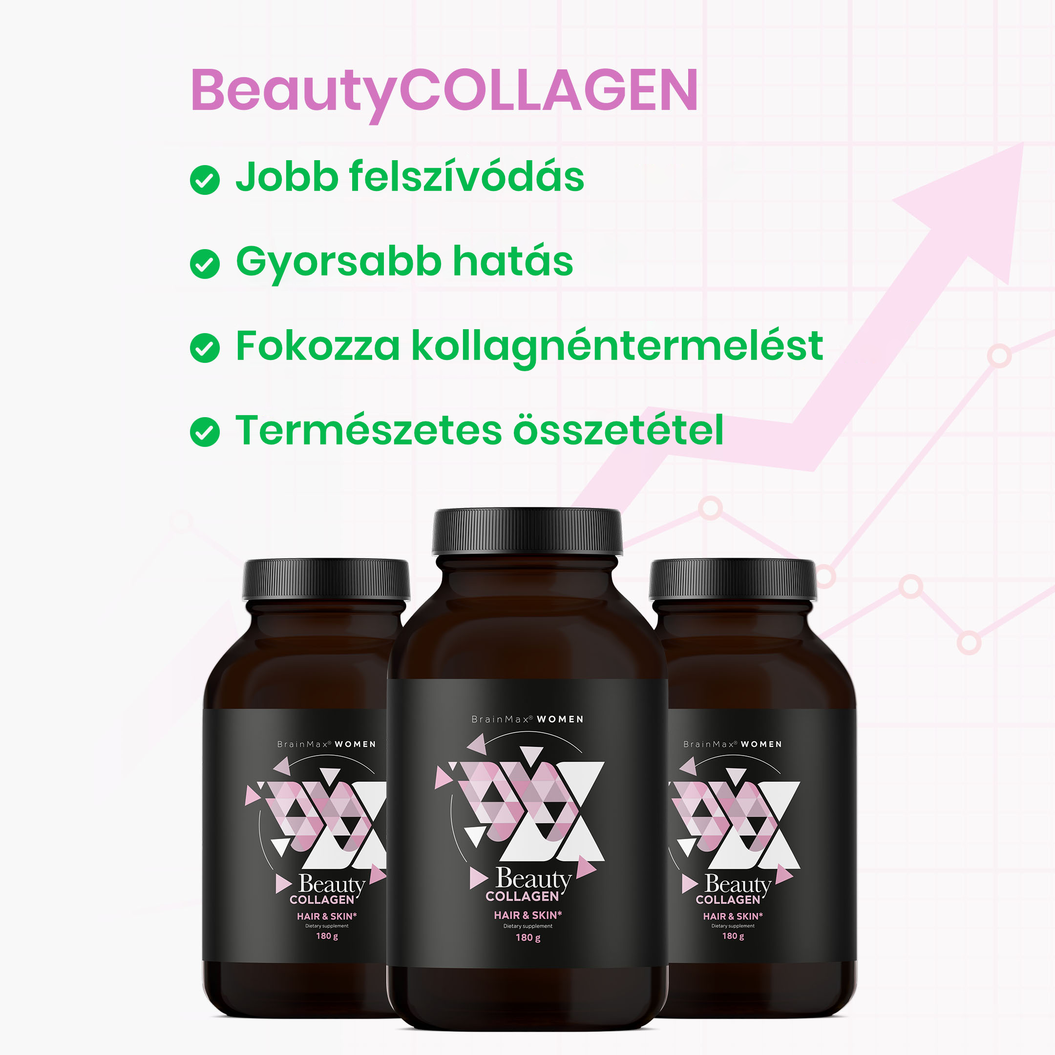 BrainMax Beauty Fish Collagen, mořský rybí kolagen, piňa colada, 180 g Obrázek