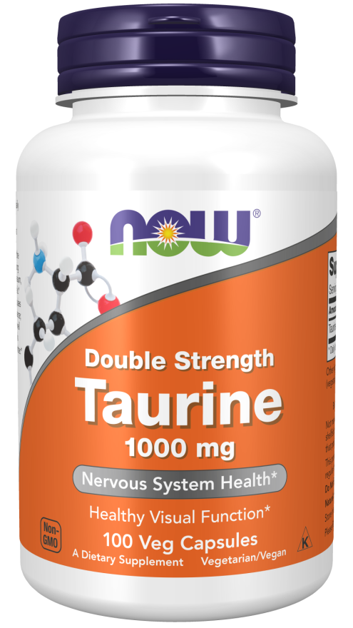 Now® Foods NOW Taurine (Taurin) 1000 mg, 100 rostlinných kapslí Obrázek