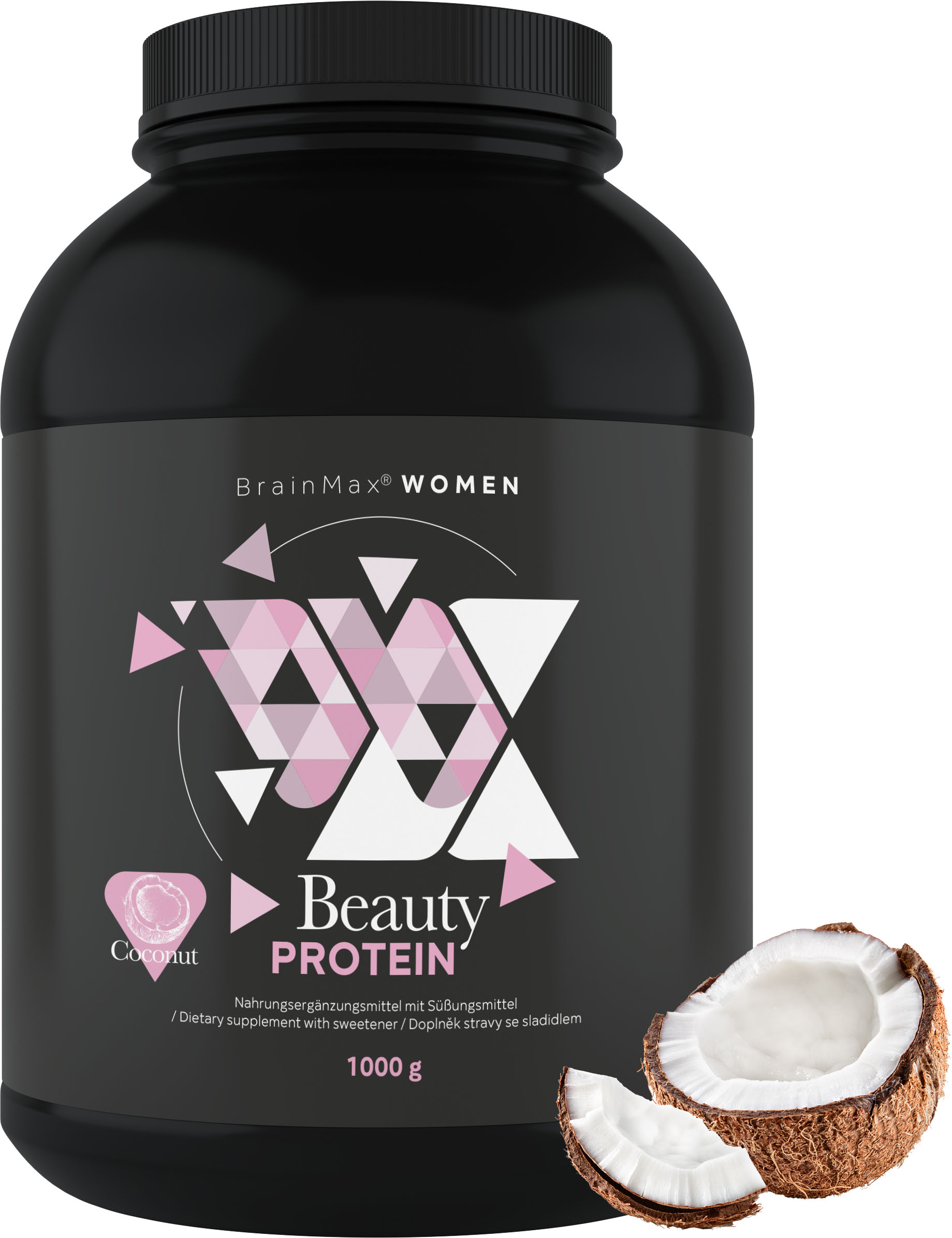 BrainMax Women Beauty Protein, protein pro ženy s kolagenem, keratinem a vitamíny, 1000 g Příchuť: Panettone Obrázek