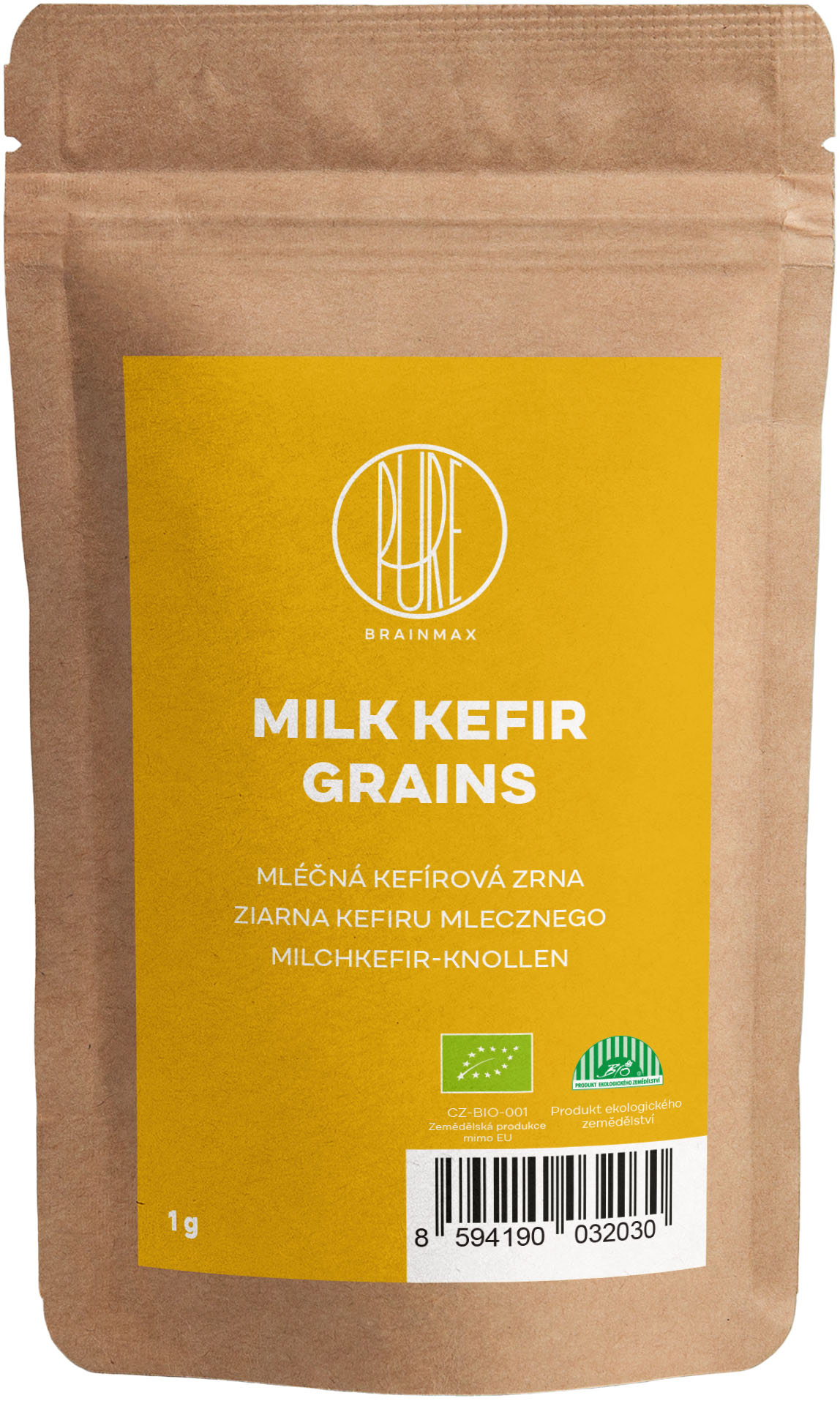 BrainMax Pure Mléčný kefír, zrna, BIO, 1 g Obrázek