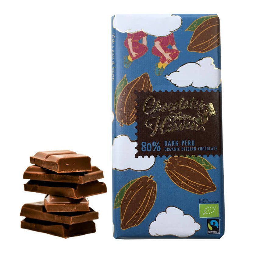 Chocolates From Heaven Hořká čokoláda Peru 80% BIO 100 g Obrázek