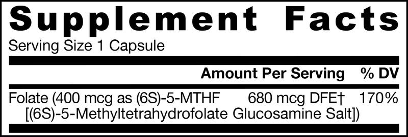 Jarrow Formulas Jarrow Methyl Folate (aktivní forma kyseliny listové), 400 mcg, 60 kapslí Obrázek