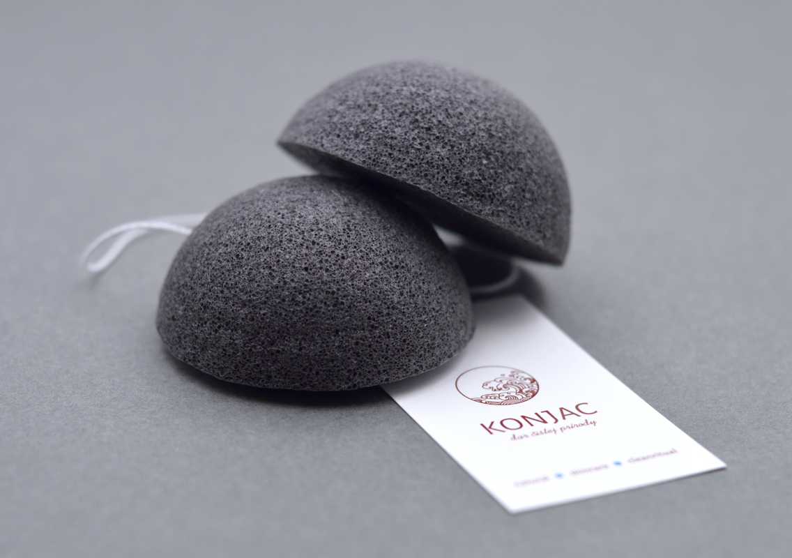 Konjac - Černá houbička obličejová Obrázek