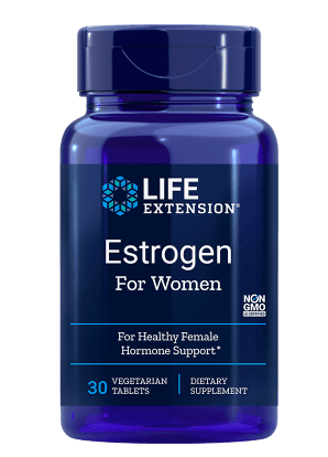 Life Extension Estrogen for Women, Estrogen pro Ženy, Menopauza, 30 rostlinných tablet Obrázek