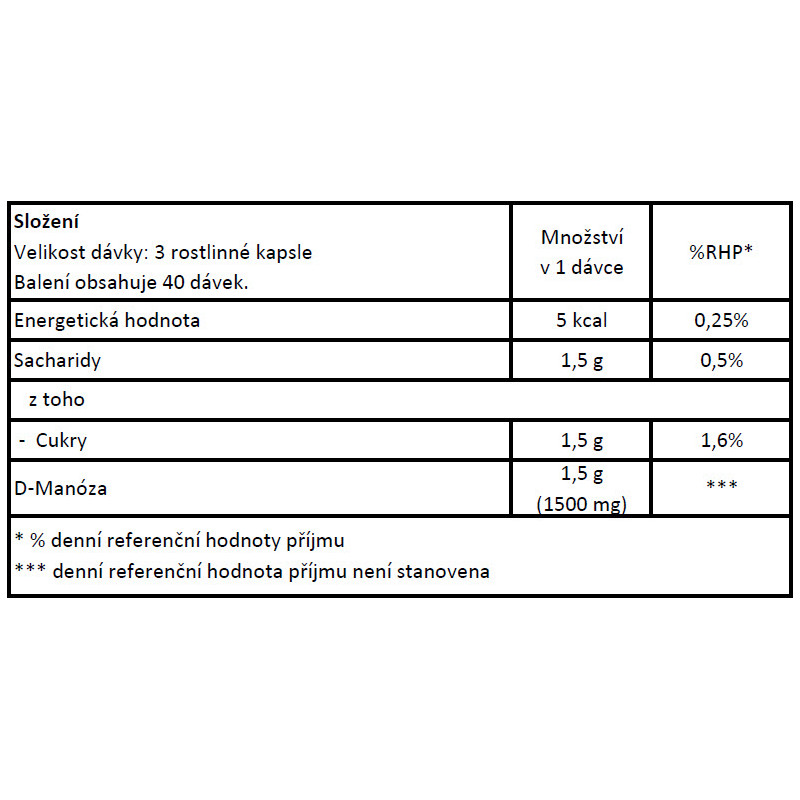 Now® Foods NOW D-Manóza, 500 mg, 120 rostlinných kapslí Obrázek