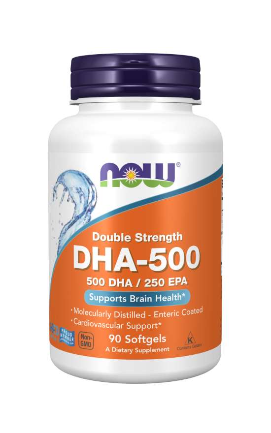 Now® Foods NOW DHA-500, 500 DHA/250 EPA, Omega 3, 90 softgelových kapslí Obrázek