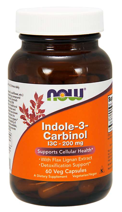 Now® Foods NOW I3C (Indol-3-karbinol) s extraktem lněných lignanů, 60 rostlinných kapslí Obrázek