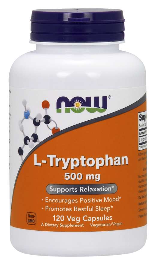 Now® Foods NOW L-Tryptofan 500 mg, 120 rostlinných kapslí Obrázek