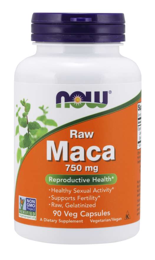Now® Foods NOW Maca (řeřicha peruánská koncentrát 6:1 RAW), 750 mg, 90 rostlinných kapslí Obrázek