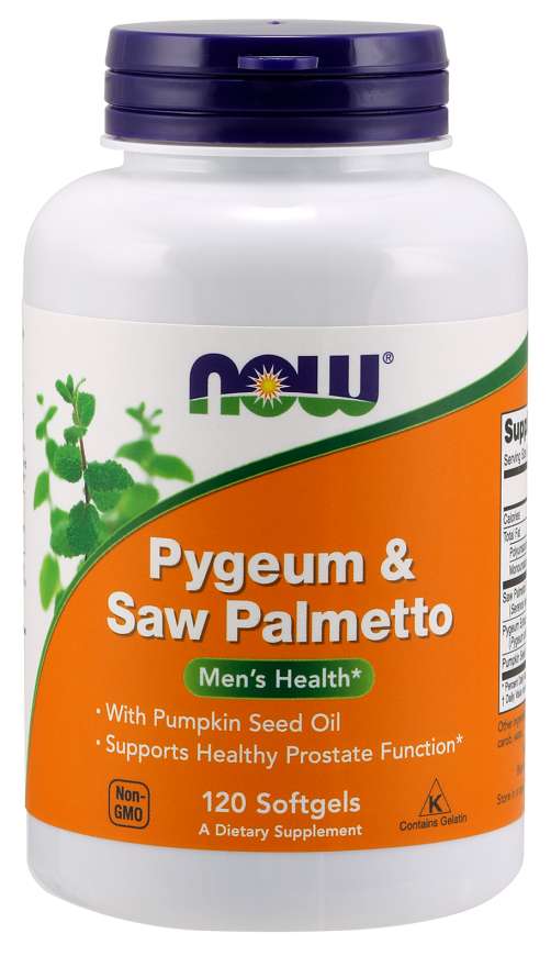 Now® Foods NOW Pygeum (Slivoň africká) & Saw Palmetto (Serenoa plazivá), 120 softgelových kapslí Obrázek