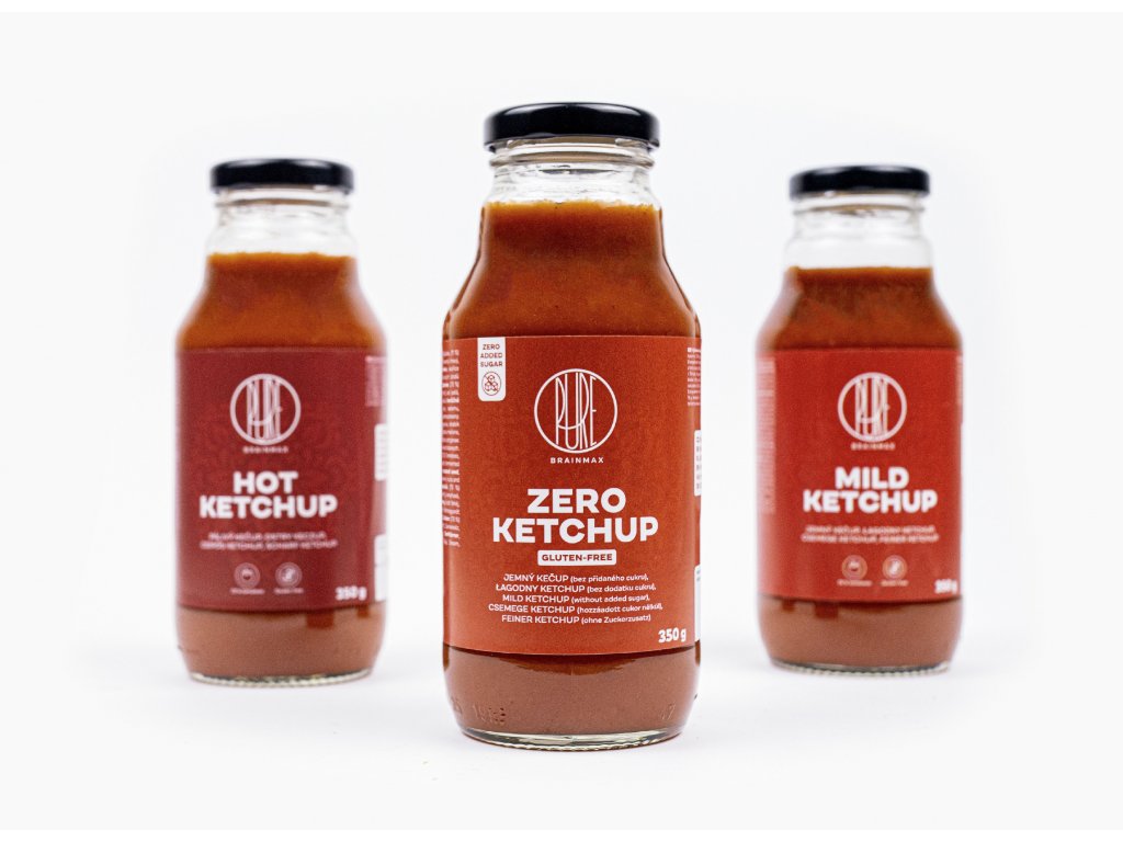 BrainMax Pure Ketchup - ZERO (sladký kečup s erythritolem), 350 g Obrázek