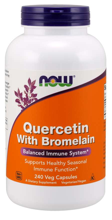 Now® Foods NOW Quercetin with Bromelain, Kvercetin, 240 rostlinných kapslí Obrázek