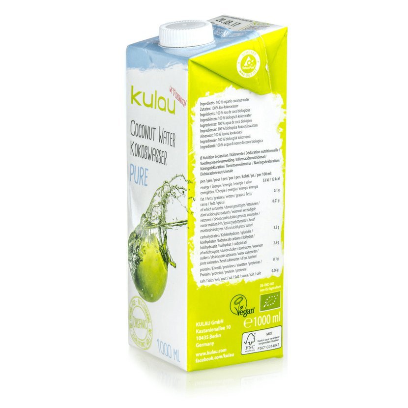 Kulau - BIO 100% kokosová voda PURE, 1000 ml Obrázek