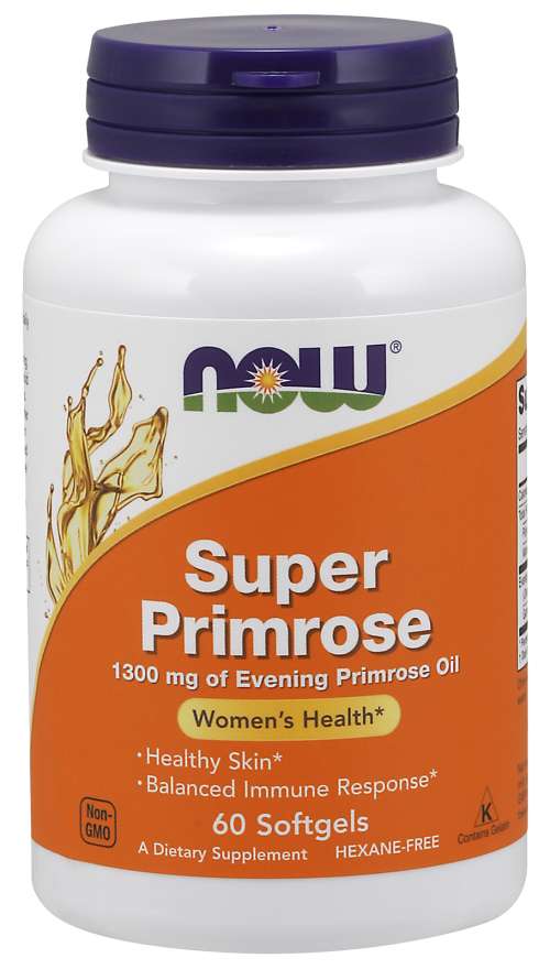 Now® Foods NOW Super Primrose 1300 mg, Pupalka dvouletá, 60 softgelových kapslí Obrázek