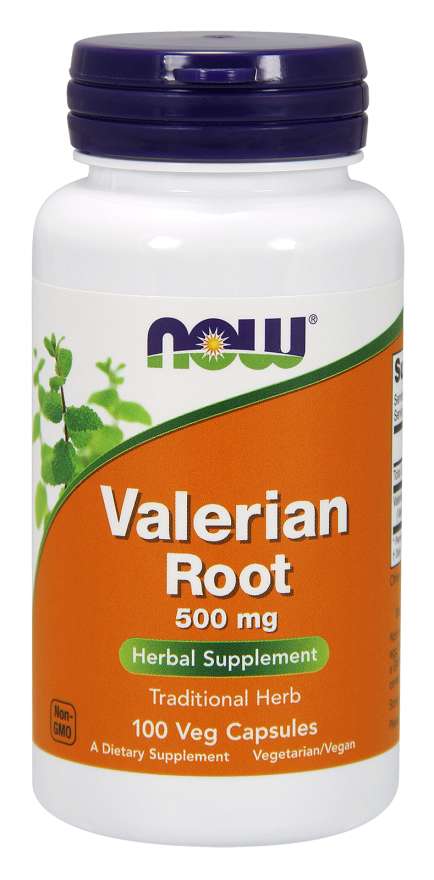 Now® Foods NOW Valerian Root (kozlík lékařský), 500 mg, 100 rostlinných kapslí Obrázek