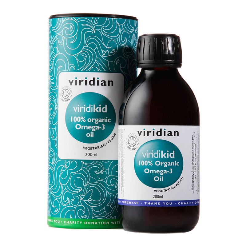 Viridian Viridikid Omega 3 Oil 200ml Organic (Bio Omega 3 olej pro děti) Obrázek