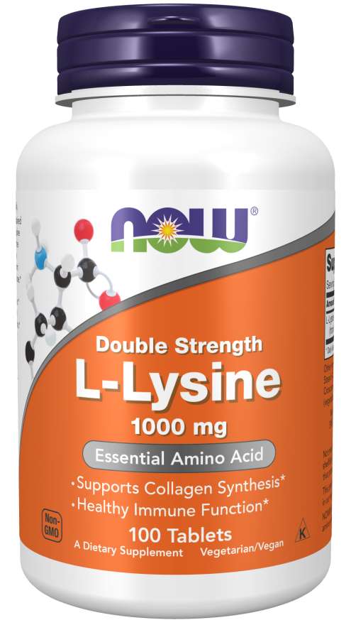 Now® Foods Now L-Lysine (L-lysin), 1000 mg, 100 tablet Obrázek