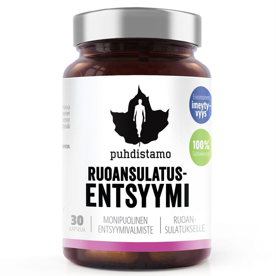 Puhdistamo - Digestive Enzymes 30 kapslí (Trávicí enzymy - Ruoansulatus Enstsyymi) Obrázek