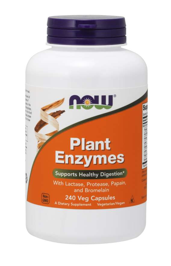 Now® Foods NOW Plant Enzymes, rostlinné enzymy, 240 rostlinných kapslí Obrázek