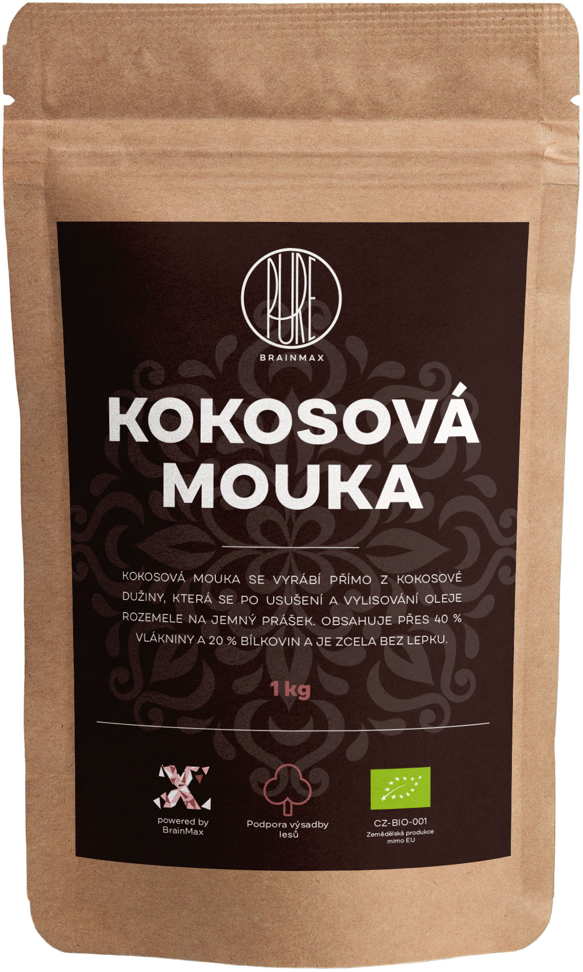 BrainMax Pure Kokosová mouka BIO, 1 kg Obrázek