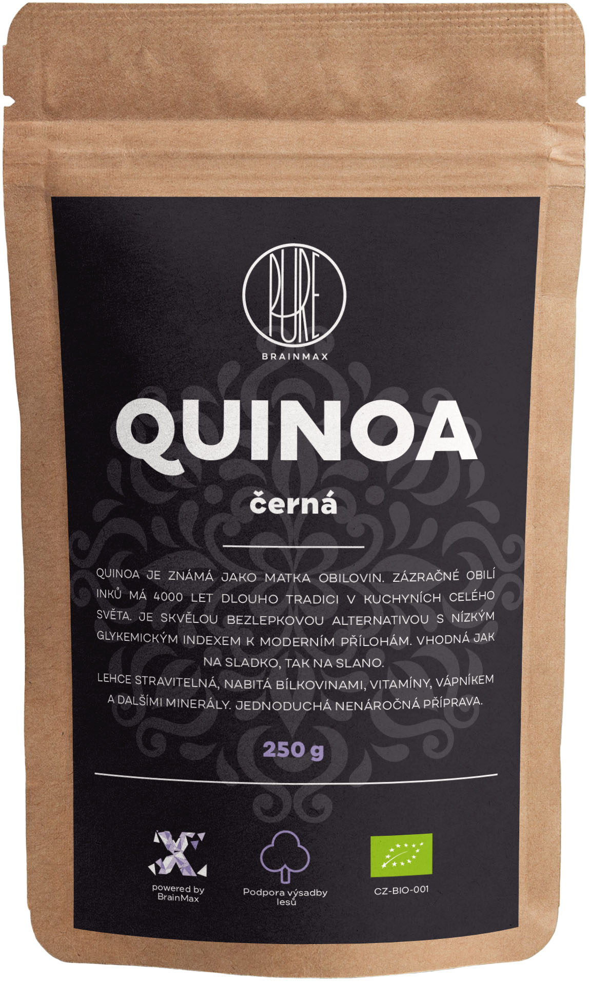 BrainMax Pure Quinoa BIO, černá, 250 g Obrázek