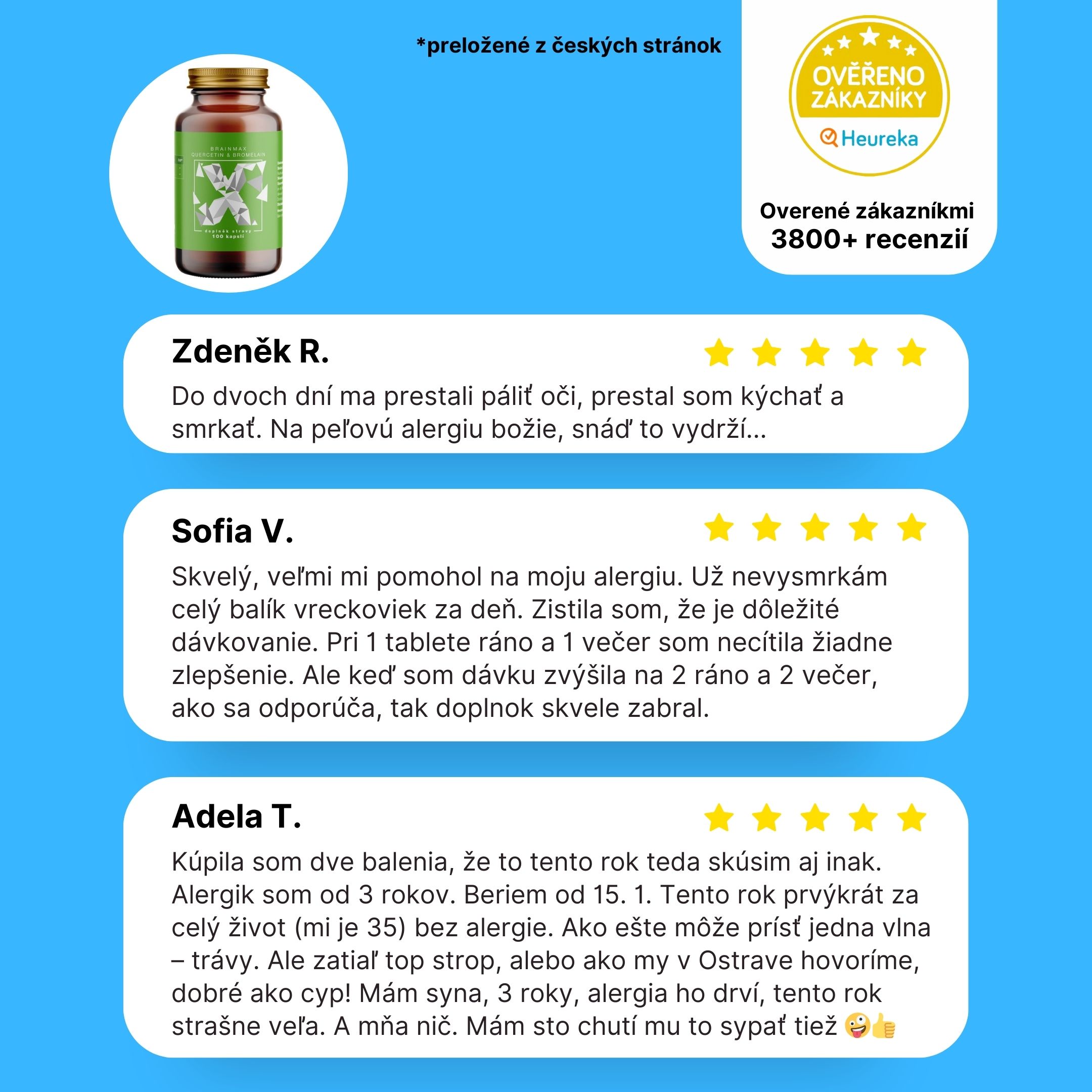 BrainMax Quercetin & Bromelain, Kvercetin a Bromelain, 100 rostlinných kapslí Obrázek