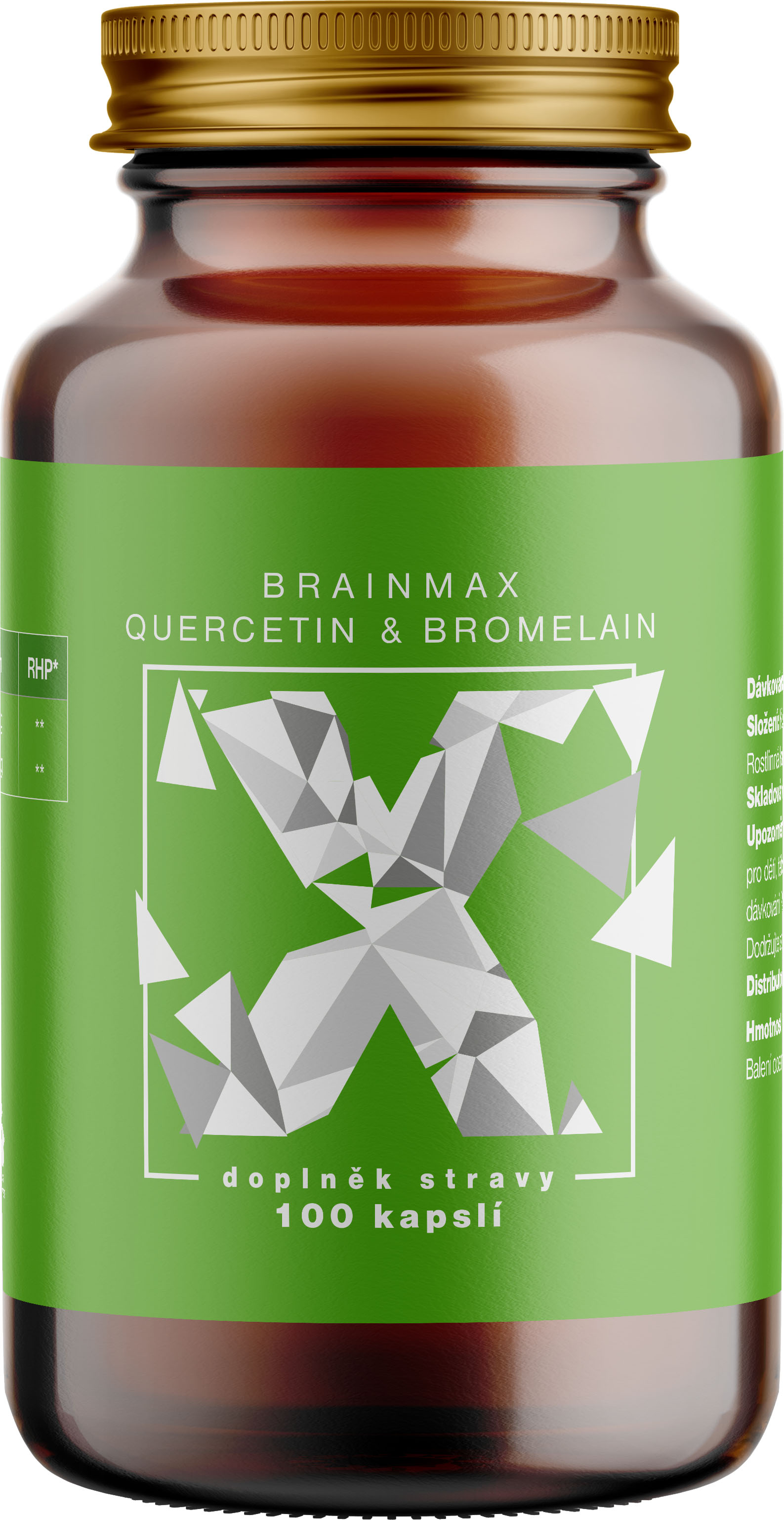 BrainMax Quercetin & Bromelain, Kvercetin a Bromelain, 100 rostlinných kapslí Obrázek