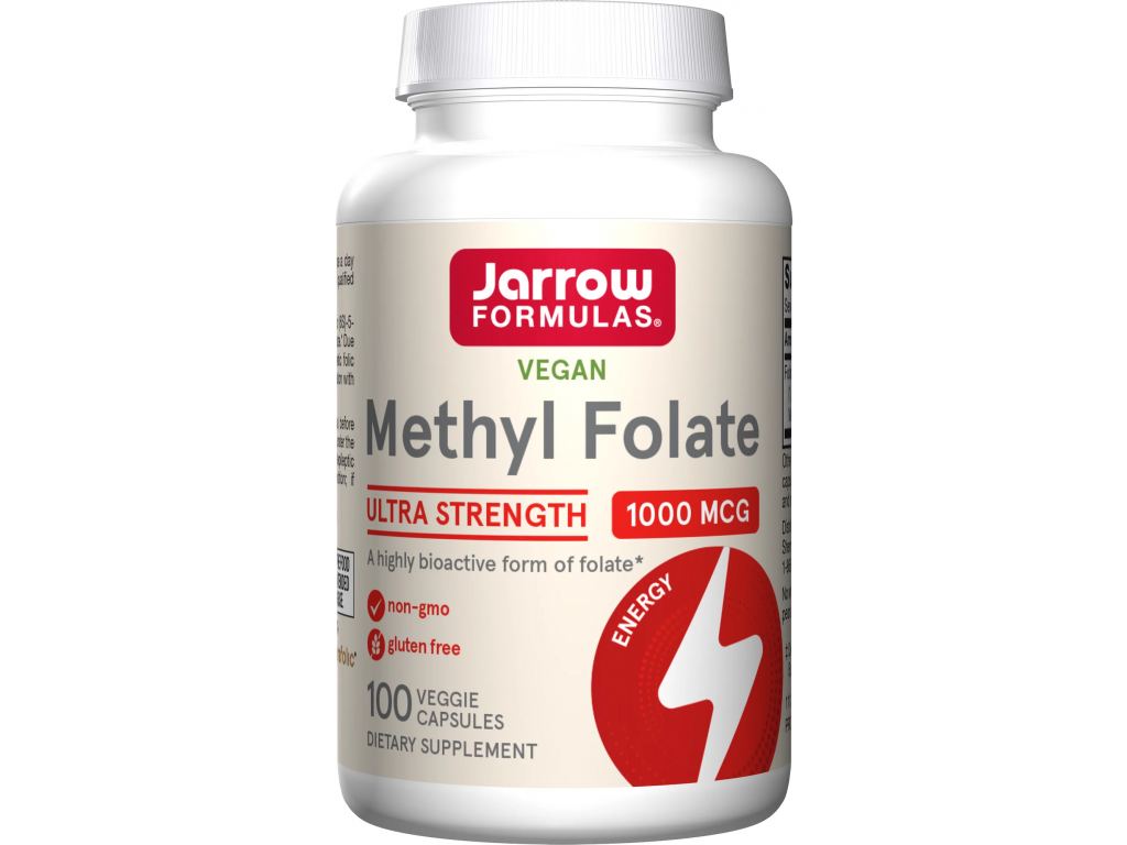 Jarrow Formulas Jarrow Methyl Folate (Aktivní forma kyseliny listové), 1000mcg, 100 rostlinných kapslí Obrázek