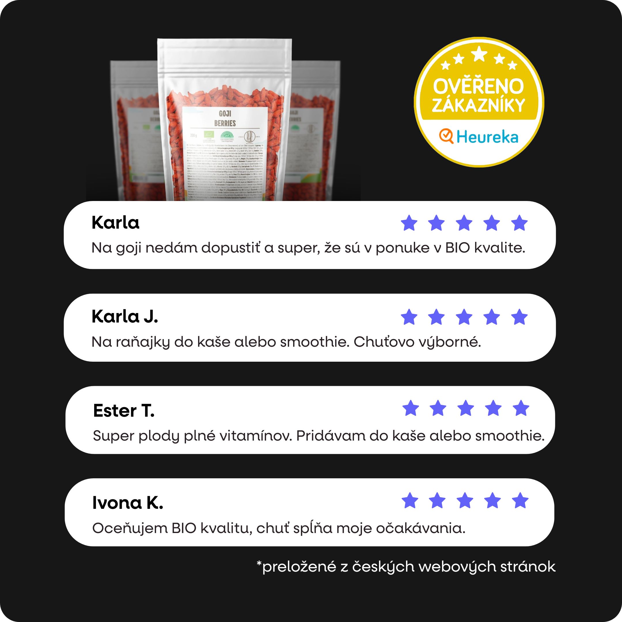 BrainMax Pure Goji sušené BIO, 200 g Obrázek