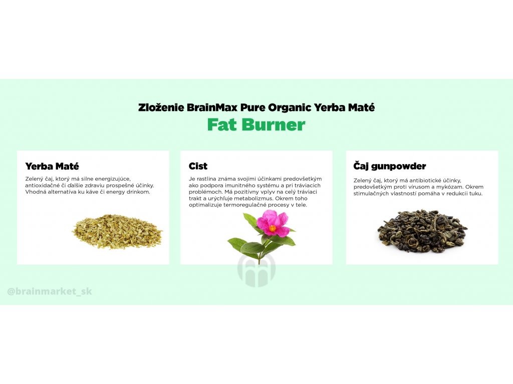 BrainMax Pure Yerba Maté, Fat Burner, 500 g Obrázek