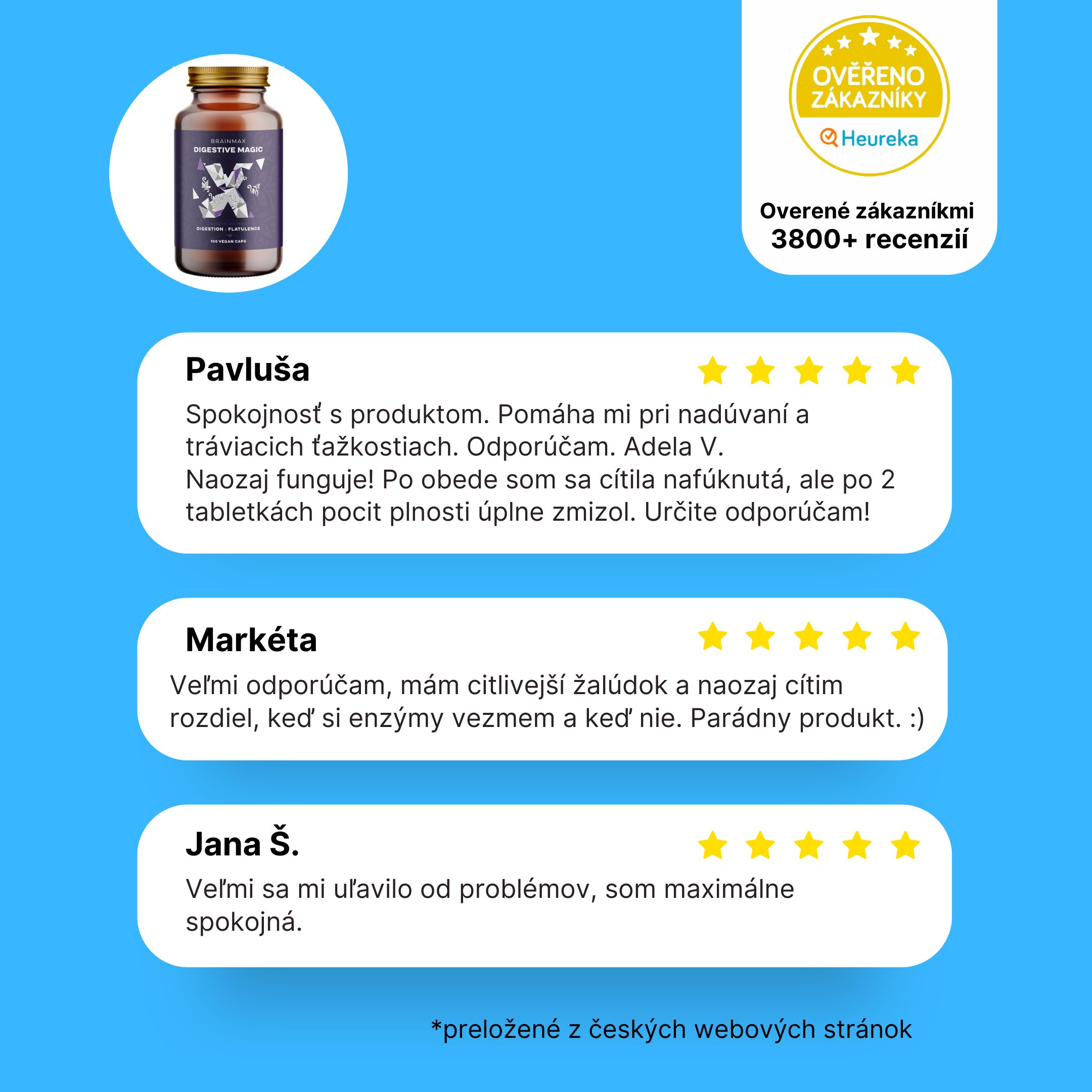 BrainMax Digestive Magic, Trávicí Enzymy, 100 rostlinných kapslí Obrázek