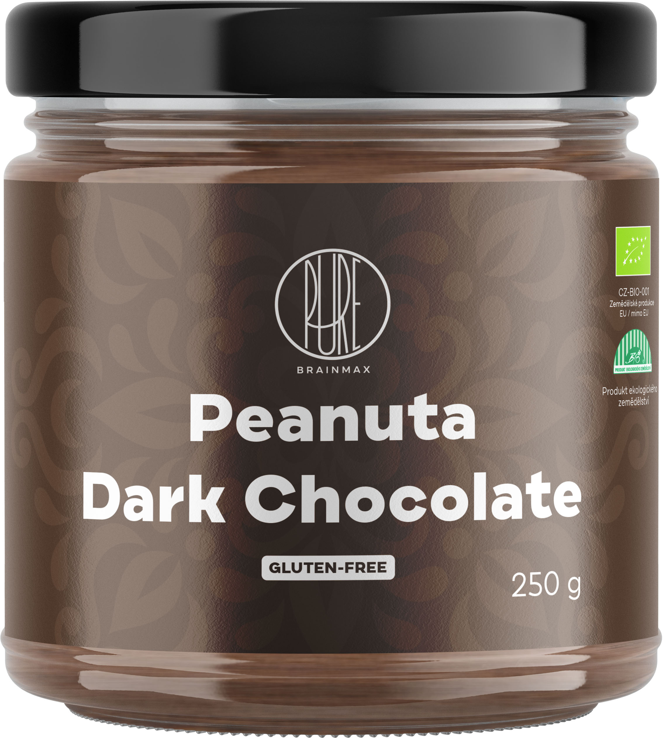 BrainMax Pure Peanuta, Arašídový krém s hořkou čokoládou, BIO, 250 g Obrázek
