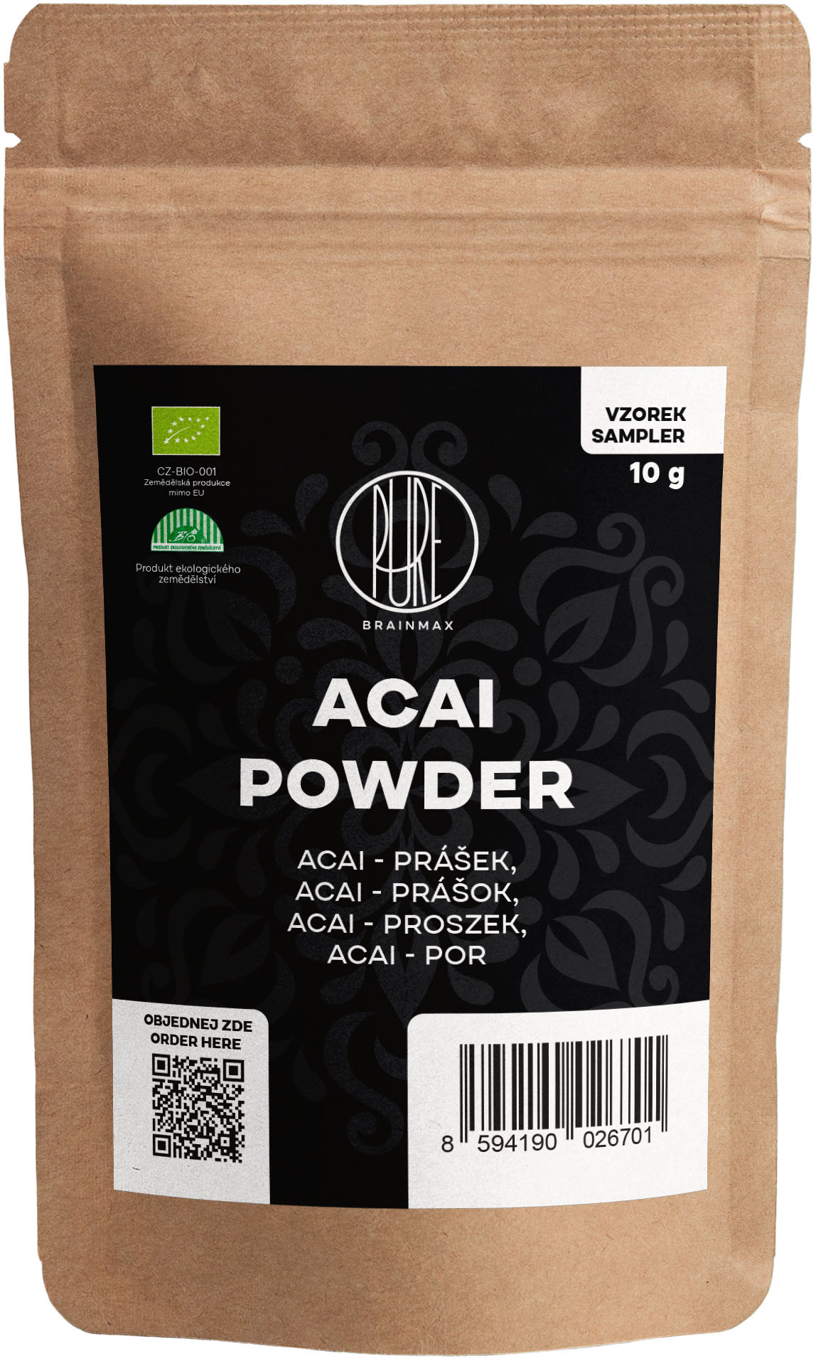 BrainMax Pure Acai BIO prášek - sampler 10 g Obrázek