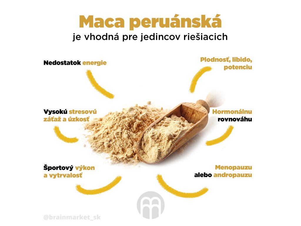BrainMax Pure Maca BIO prášek, sampler 15 g Obrázek