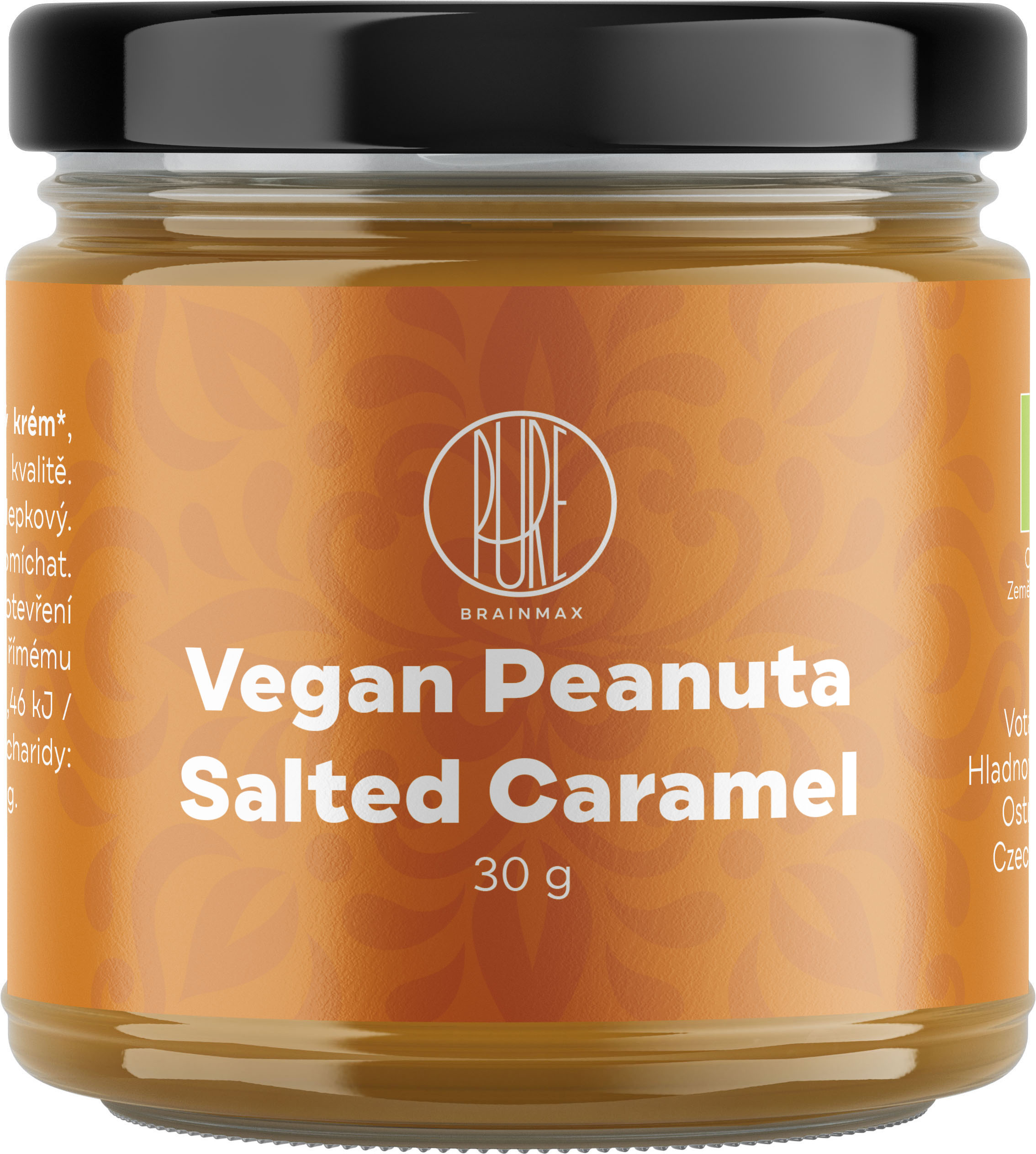 BrainMax Pure Vegan Peanuta, Arašídový krém se slaným karamelem BIO, 30 g Obrázek