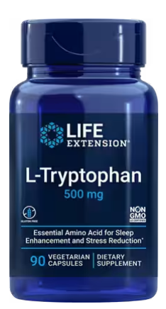 Life Extension L-Tryptofan 500 mg, 90 rostlinných kapslí Obrázek