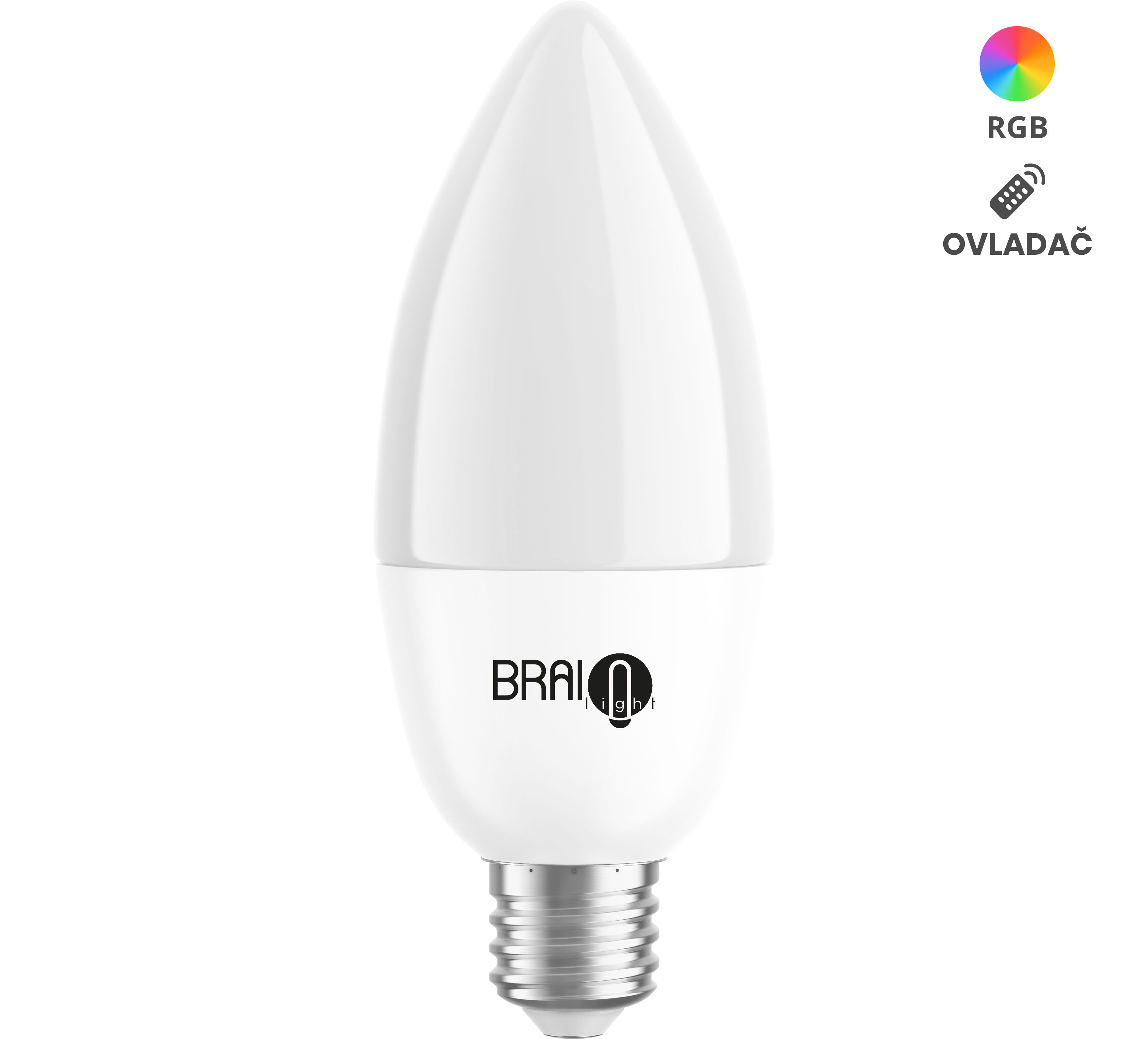 Chytrá žárovka BrainLight LED, závit E14, 5,5 W, s ovladačem, stmívatelná Obrázek